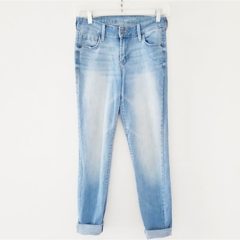 Old Navy rockstar mid-rise cuffed hem light wash